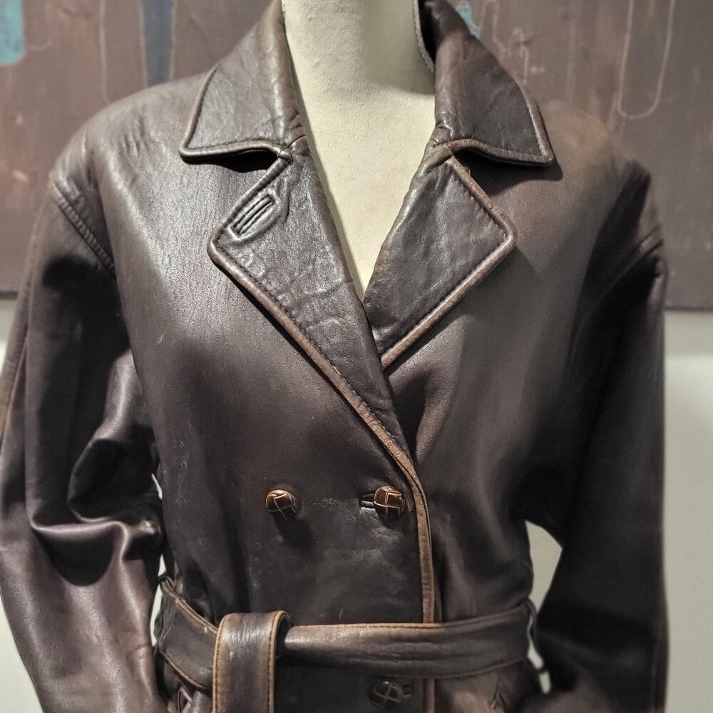 Tibor Women's Vintage Leather Coat (small)